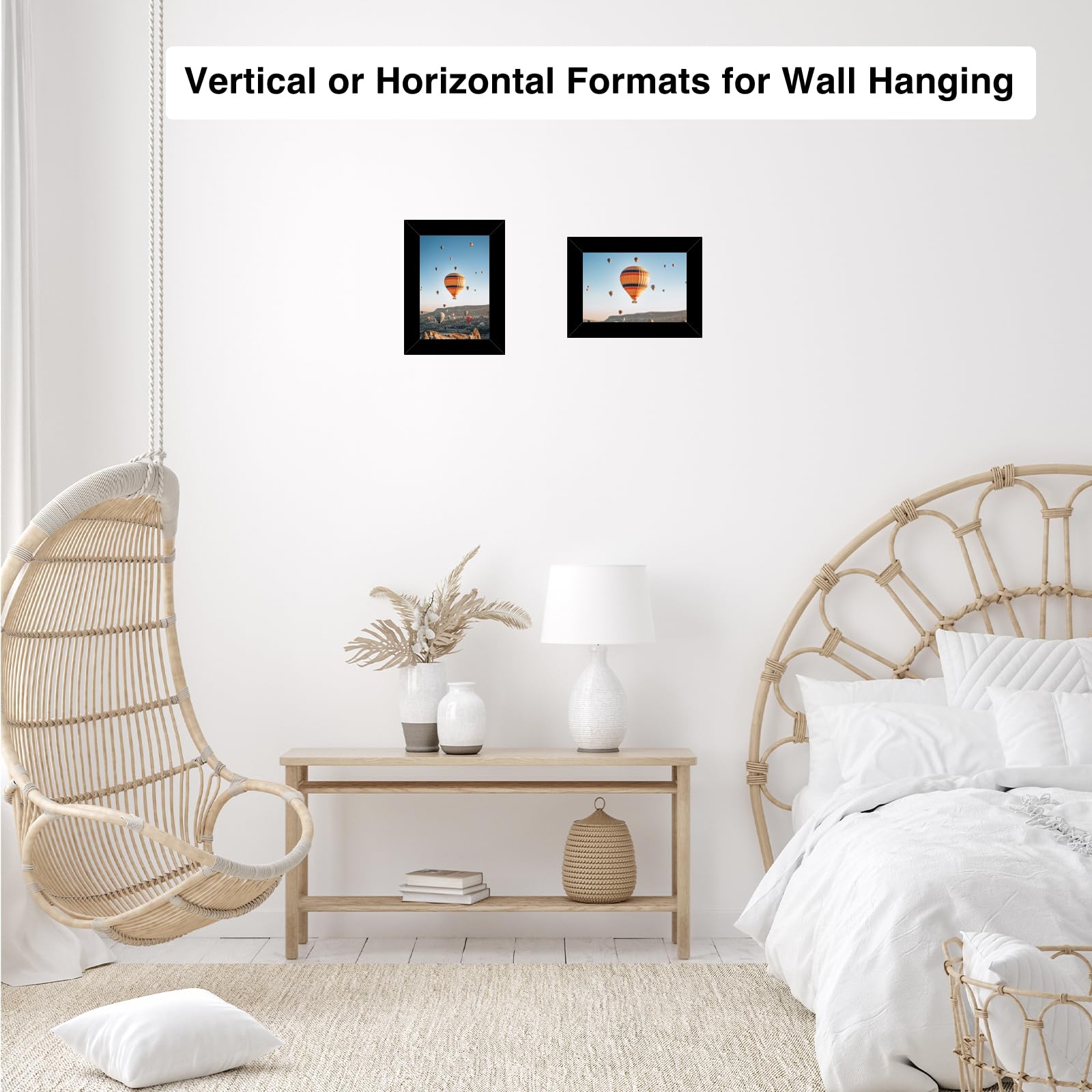 JCJMY 3.5x5 Picture Frame Black for Wall or Tabletop, 3.5 x 5 Wall Gallery Poster Photo Frame with Shatter Resistant Plexiglass,